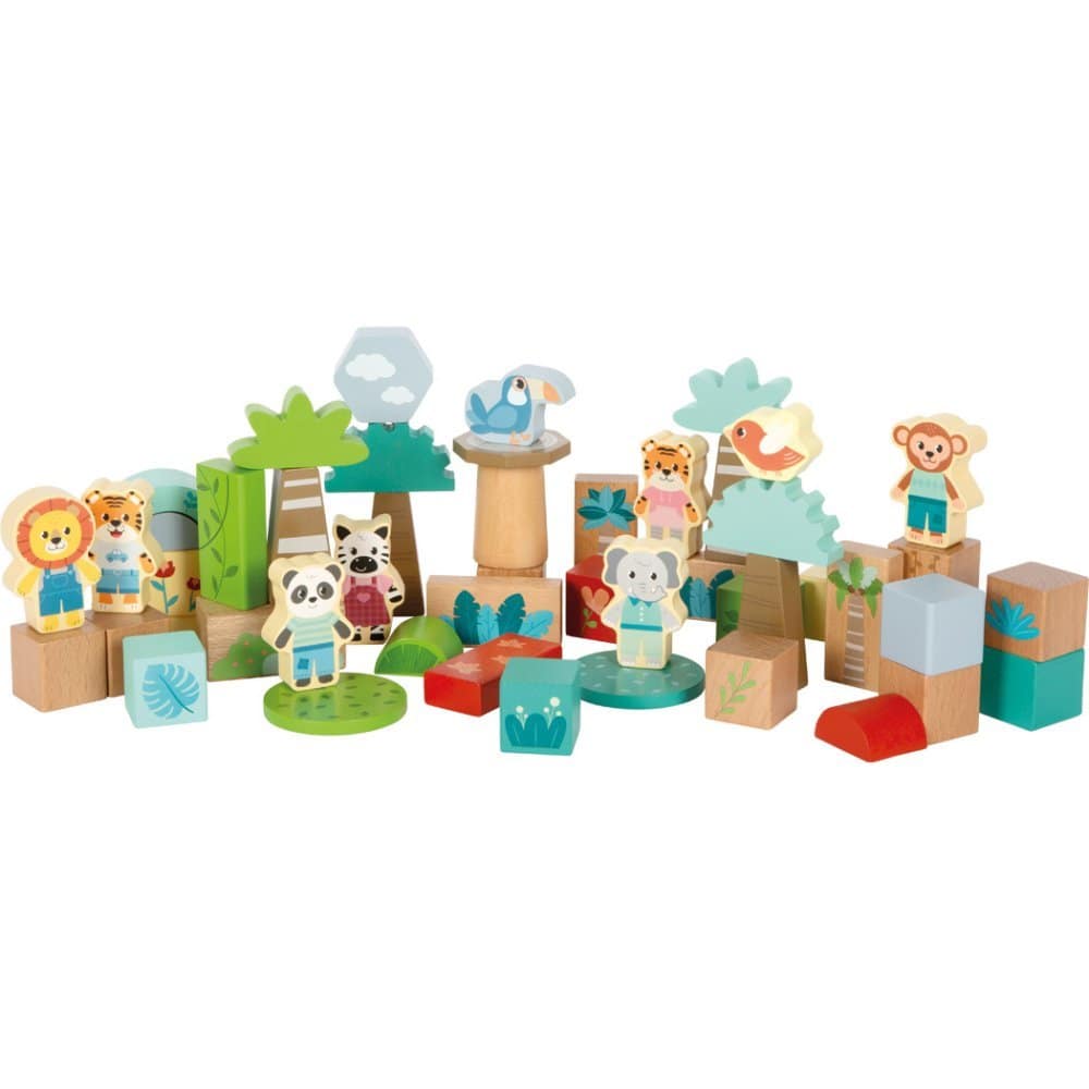 kube druri per femije me forma dhe figura kafshesh jungle