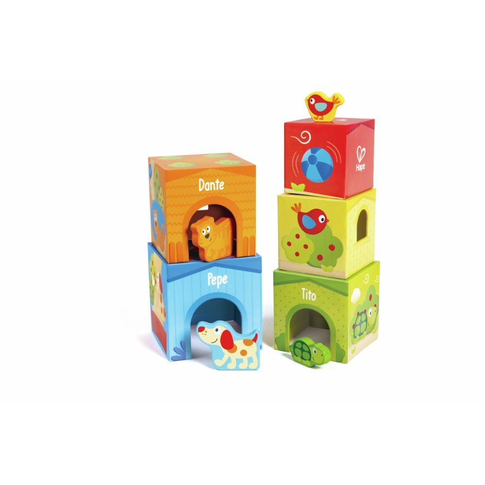 Kube për fëmijë Hape Friendship Tower – lodër ndërtimi me kuba dhe figura