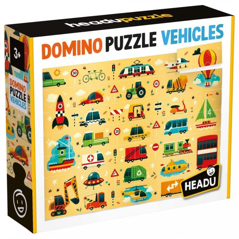 puzzle domino per femije mjete transporti headu kuti