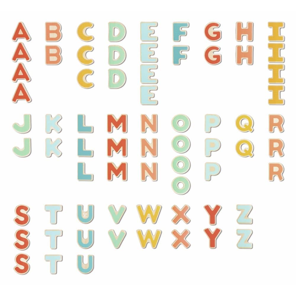 Shkronja magnetike shumëngjyrëshe për fëmijë për mësimin e alfabetit