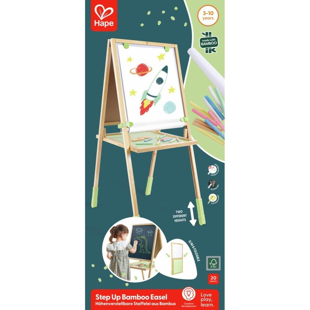 Tabela vizatimi për fëmijë – Easel druri 3 në 1 | Hape - Figura 3