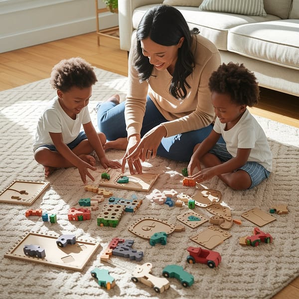 Lojë e strukturuar për të folurin mes prindit dhe fëmijëve me lodra edukative