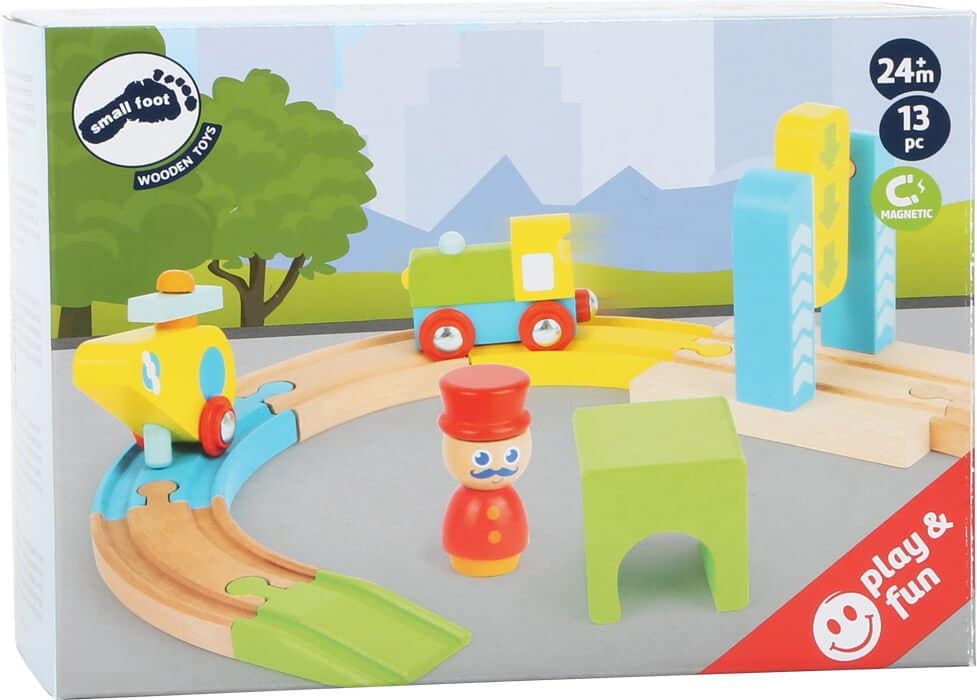 Tren Lodër prej Druri me Helikopter – Set për Fëmijë - Figura 5